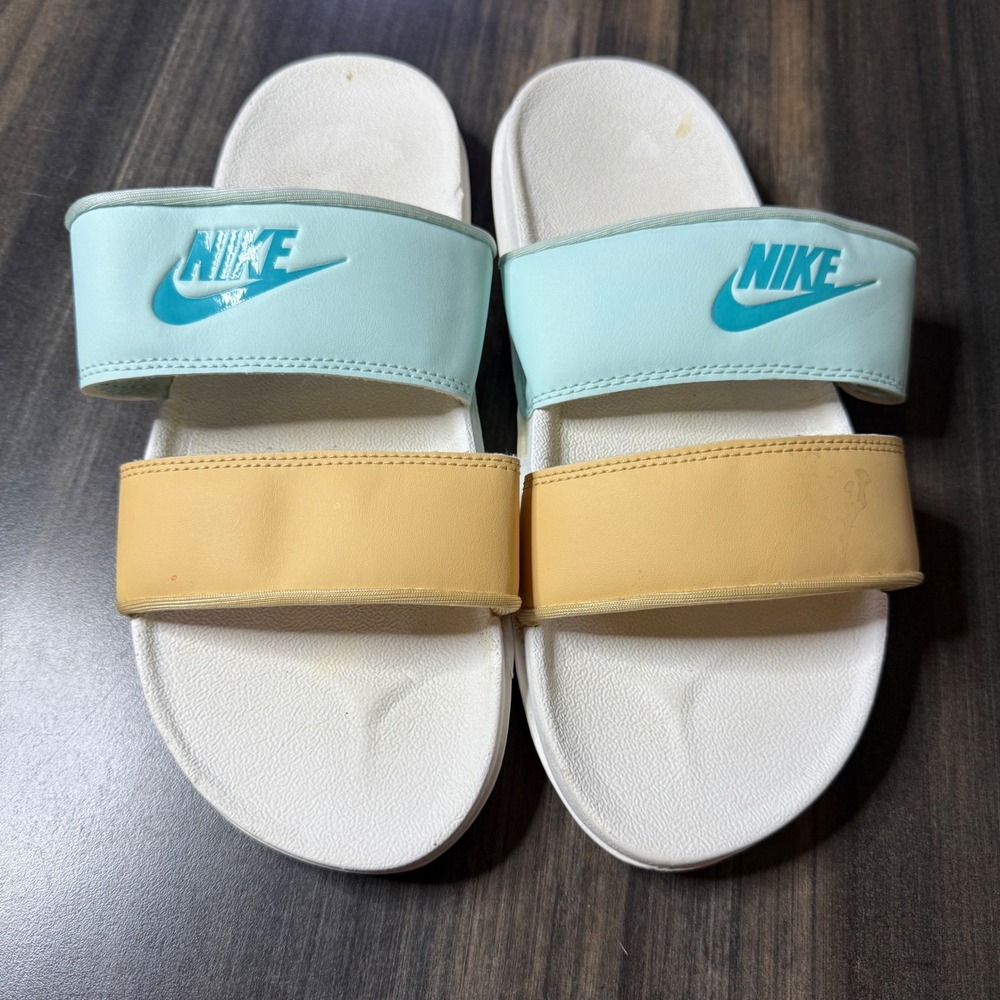 Nike Victori One Slides Womens 9 Arctic Orange Copa Blue Sandals DC0496-300